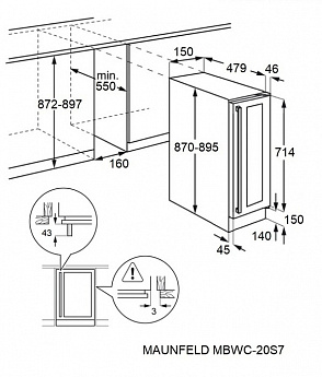 картинка Винный шкаф Maunfeld MBWC-20S7 