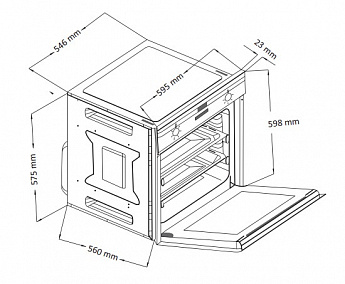 картинка Электрический духовой шкаф Hiberg VM 6193 W 