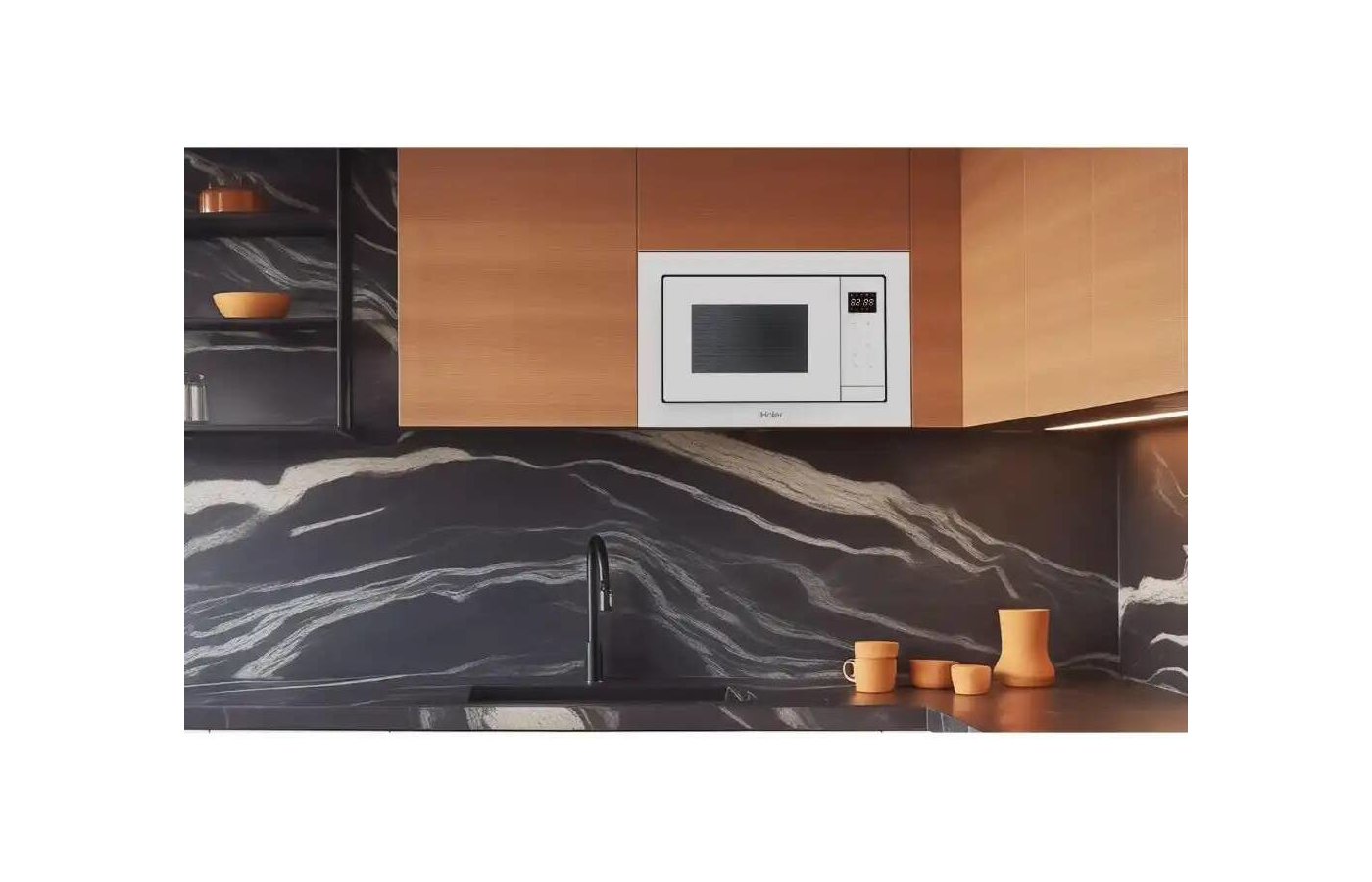 картинка Микроволновая печь встраиваемая Haier HMX-BTG207W 