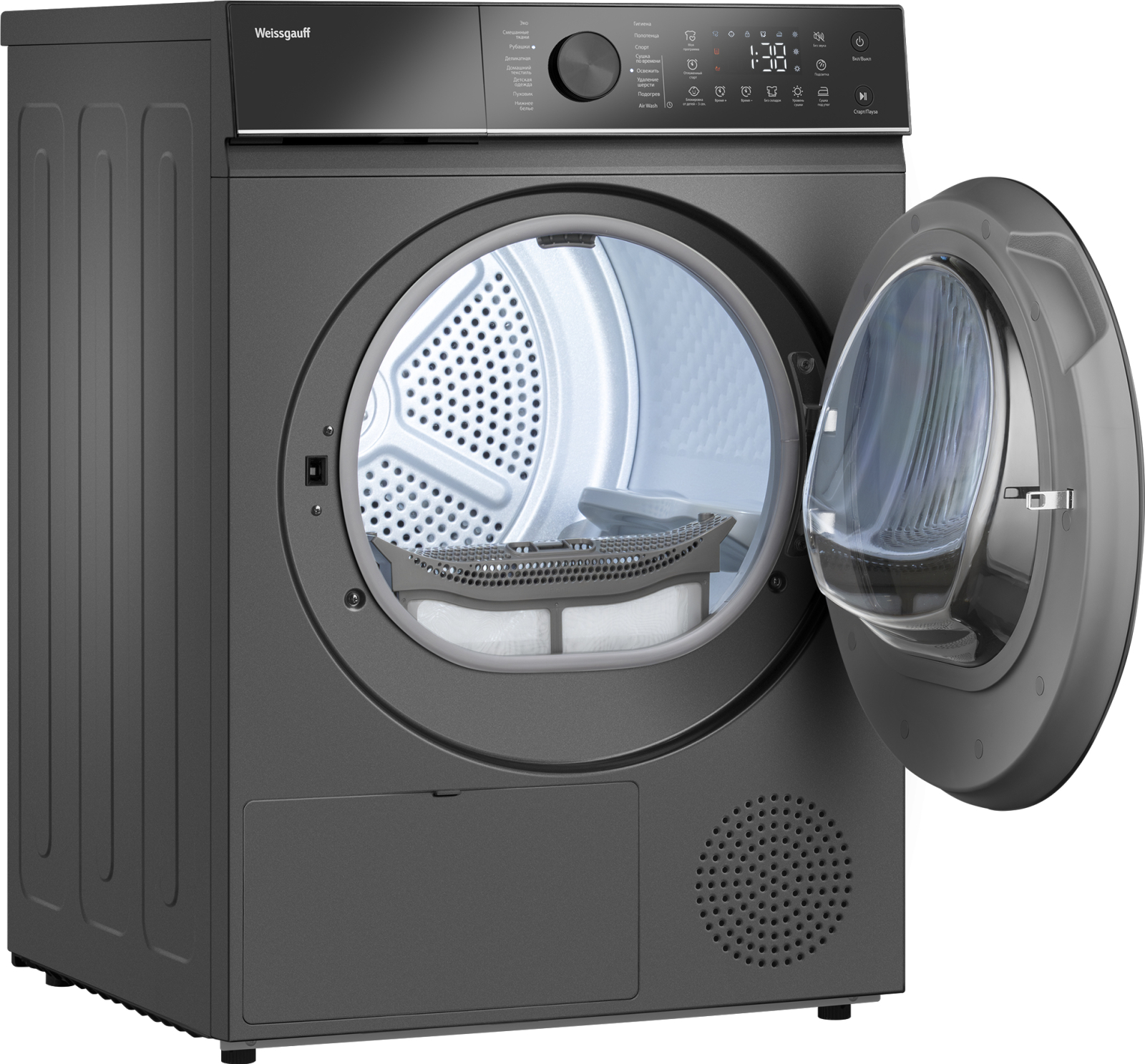 картинка Сушильная машина Weissgauff WD 5910 Heat Pump Deep Grey 
