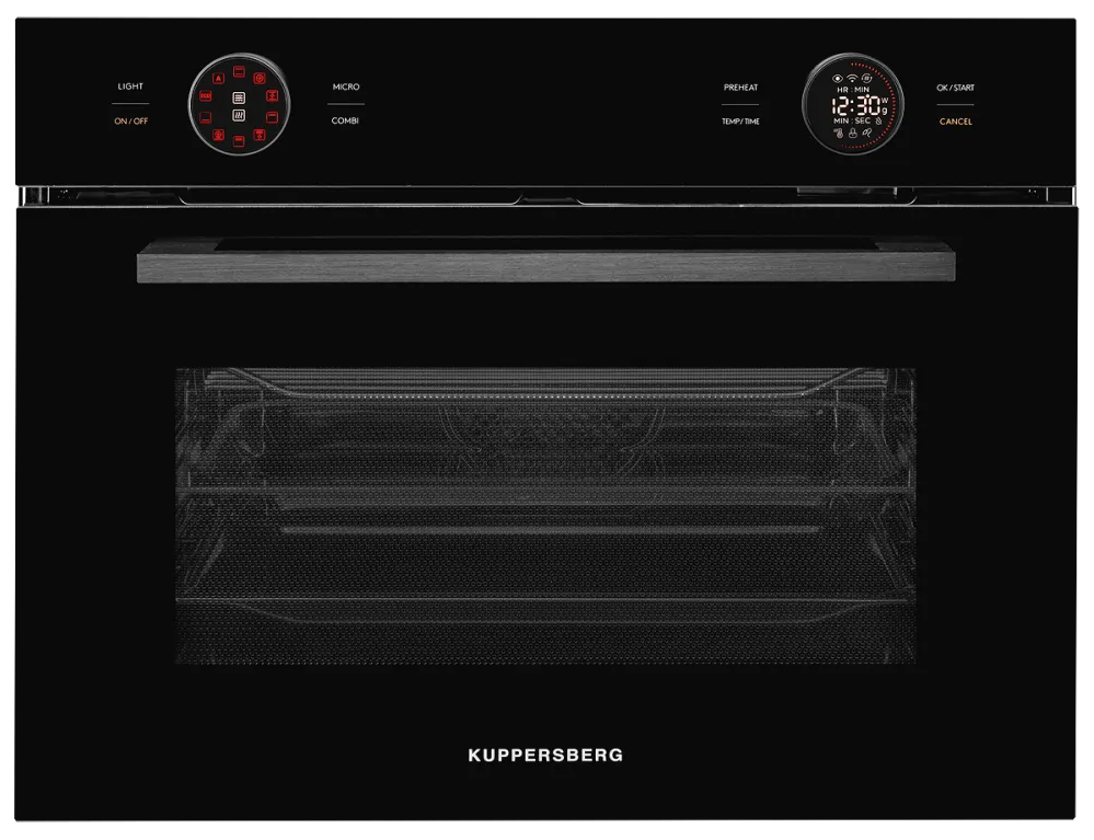 картинка Электрический духовой шкаф с функцией СВЧ Kuppersberg KMW 612 Black 