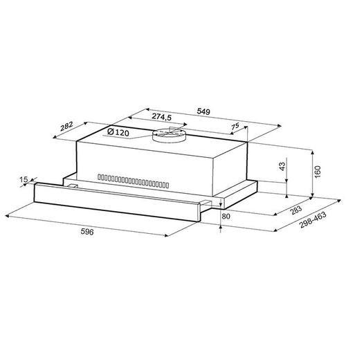 картинка Кухонная вытяжка Krona KAMILLA R 600 INOX (2 МОТОРА) 