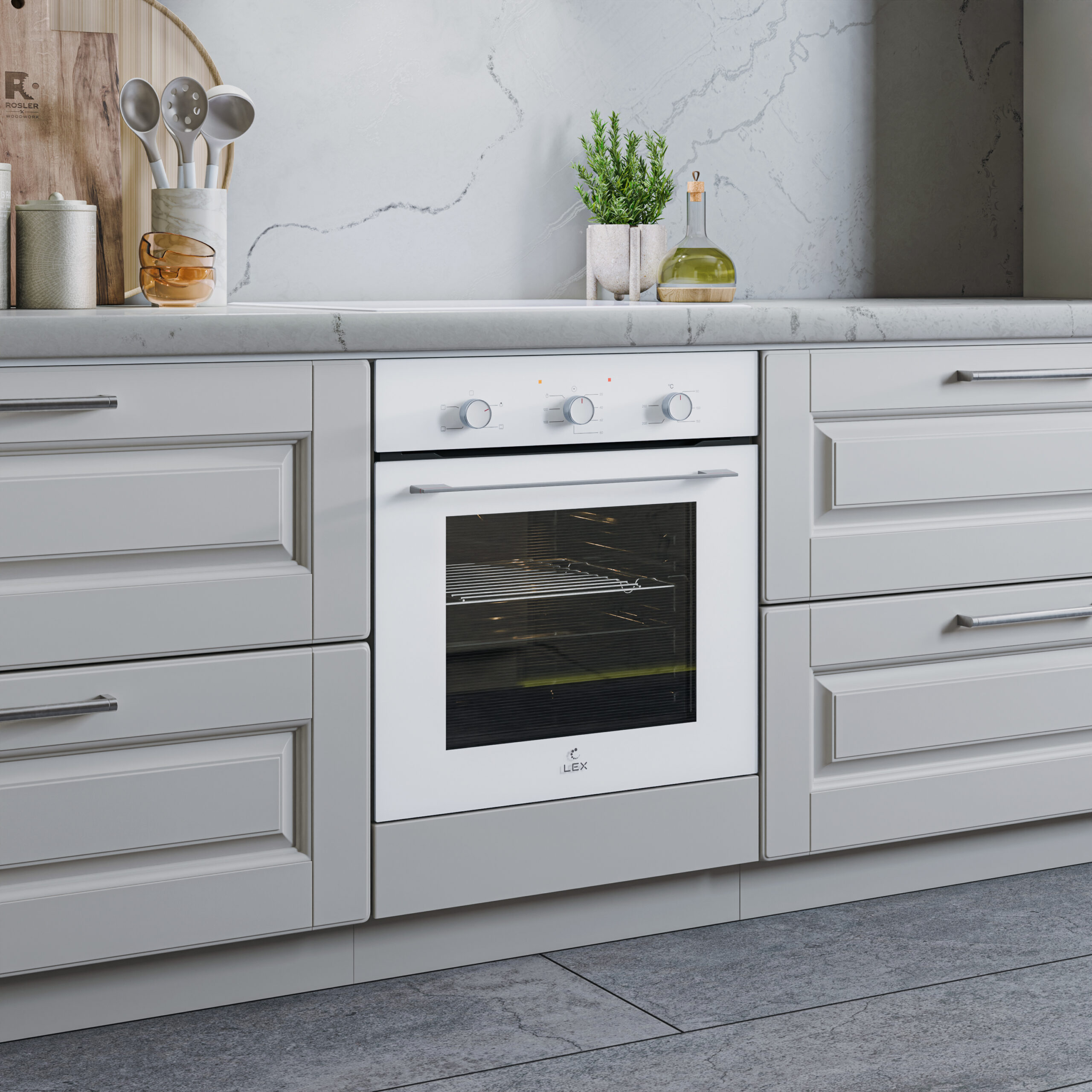 картинка Электрический духовой шкаф Lex EDM 046 WH 