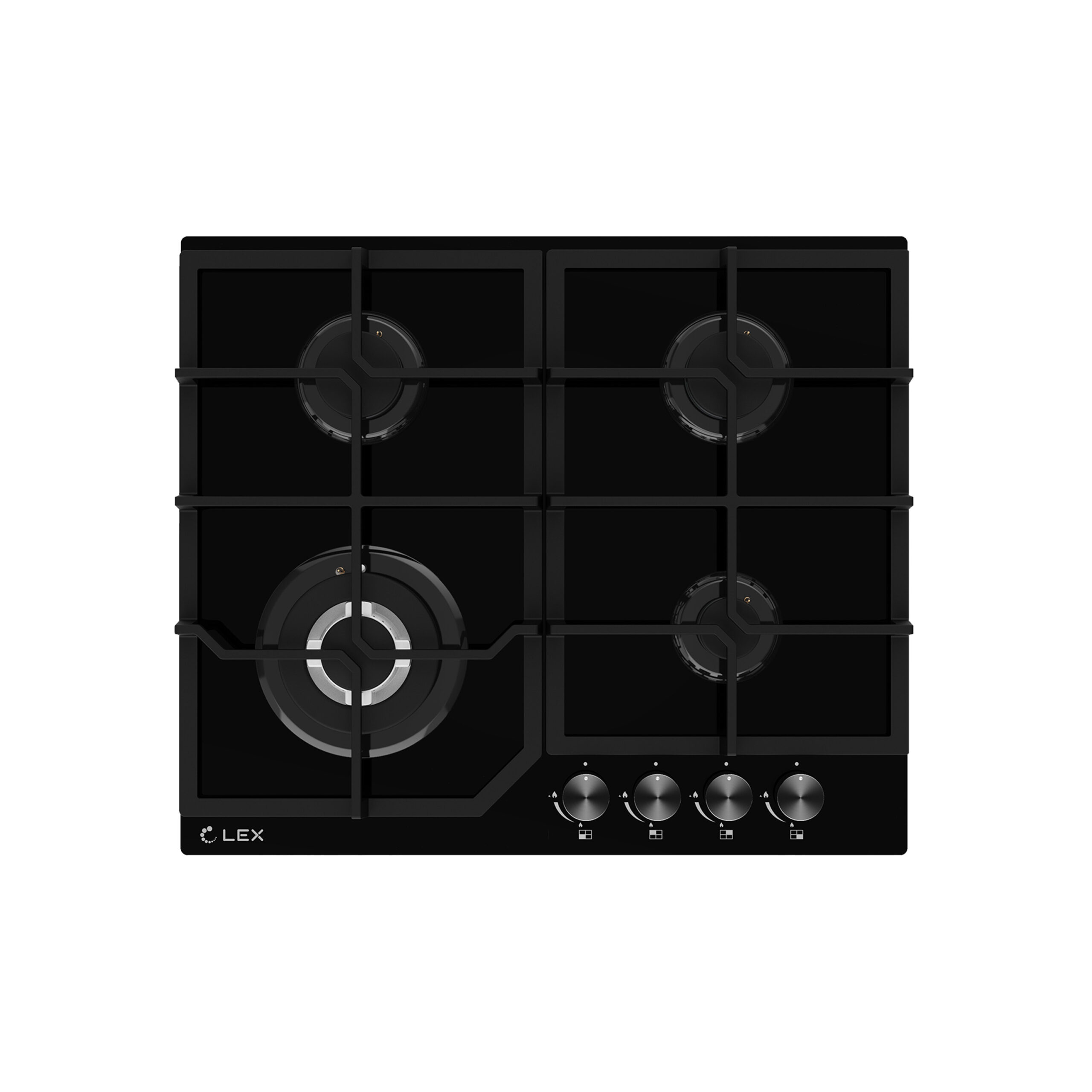 картинка Газ на стекле варочная панель Lex GVG 640-1 BBL 
