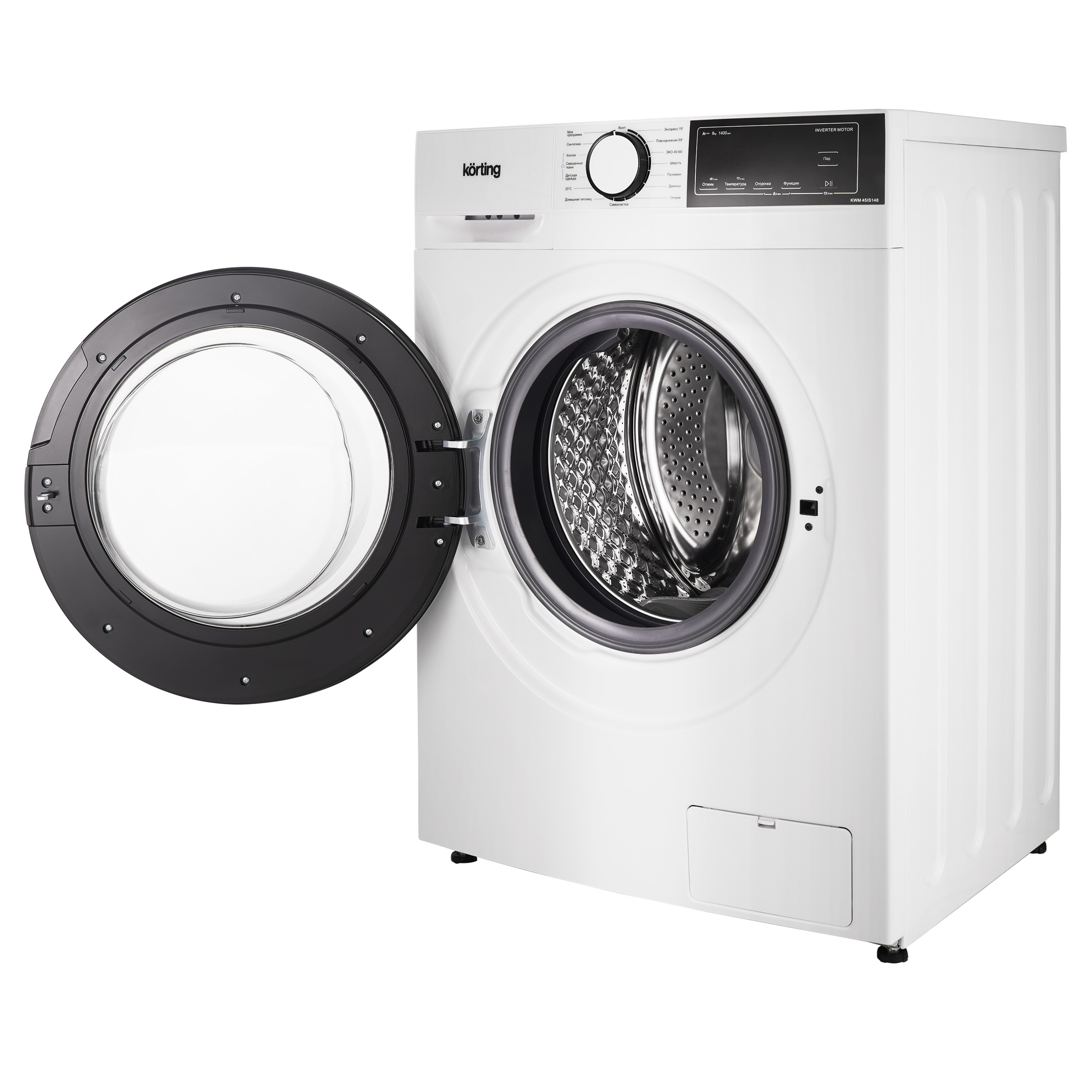 картинка Стиральная машина узкая с паром Korting KWM 45IS148  картинка Стиральная машина узкая с паром Korting KWM 45IS148