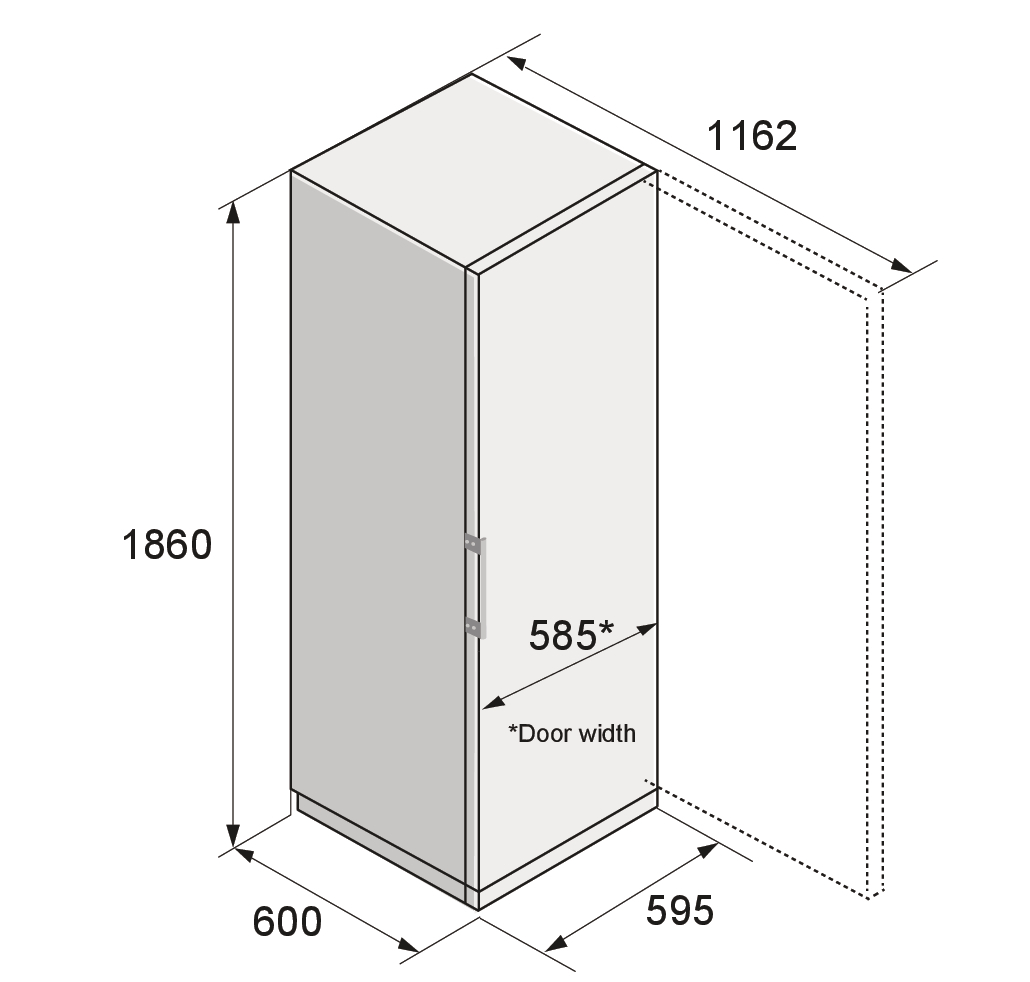 картинка Полувстраиваемый холодильник Asko RFR286KNCS1 