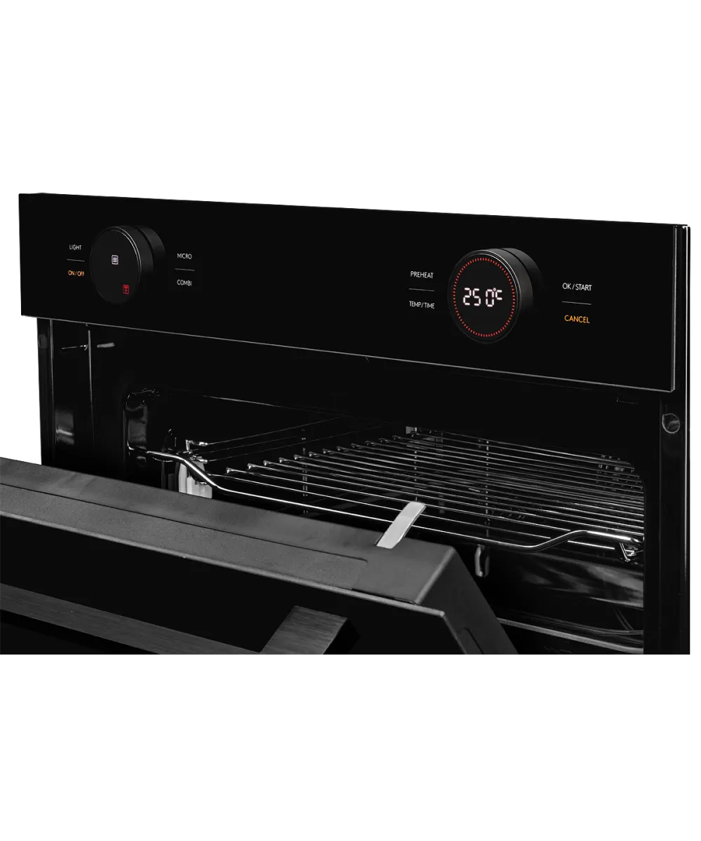 картинка Электрический духовой шкаф с функцией СВЧ Kuppersberg KMW 612 Black 