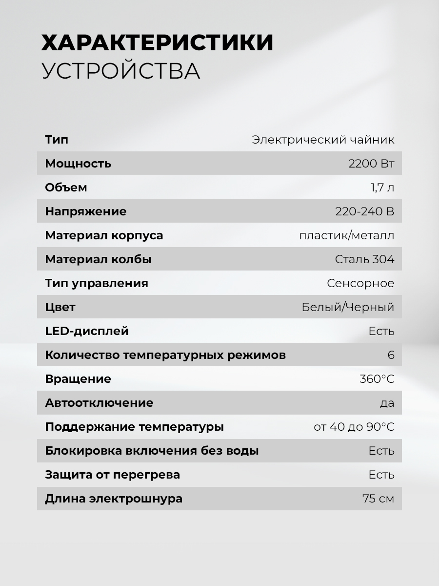 картинка Чайник Lex LXK 30025-1 