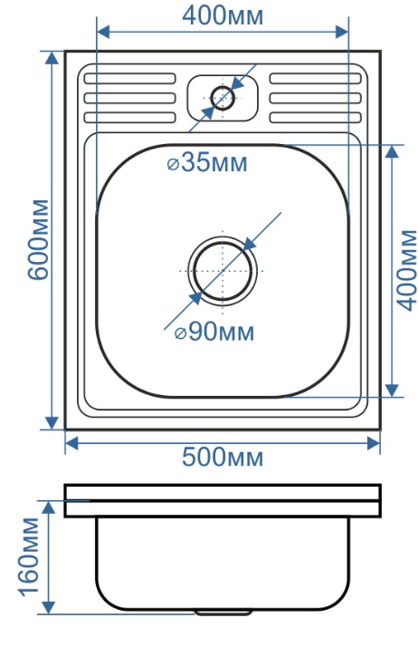картинка Мойка для кухни Melana 5060 