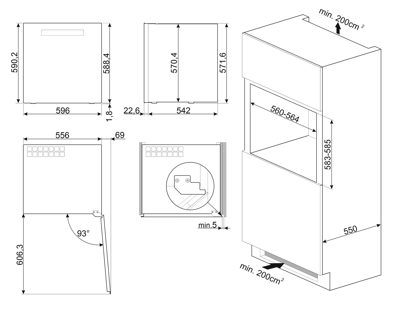 картинка Встраиваемый винный шкаф Smeg CVI329X3 