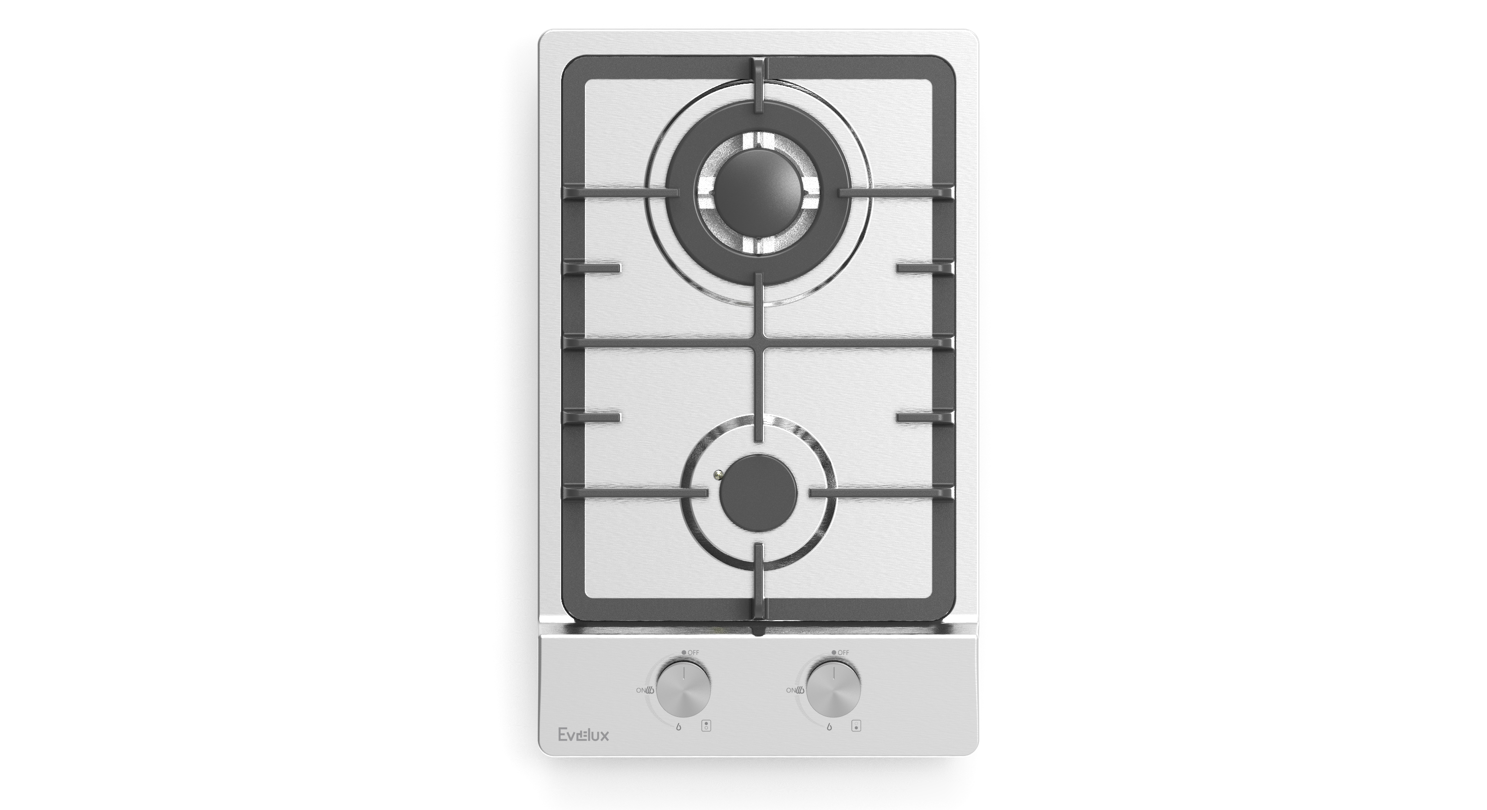 картинка Газовая варочная панель Evelux HEG 330 X нержавеющая сталь 