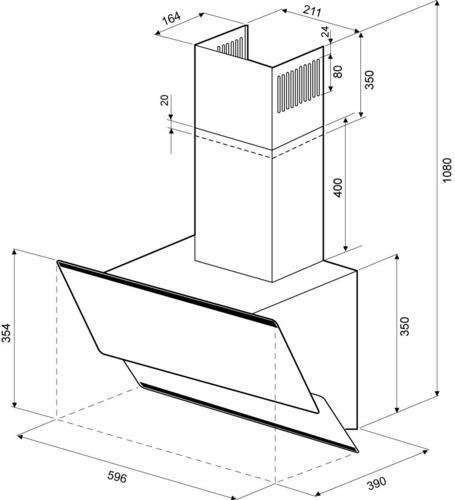 картинка Кухонная вытяжка Krona IRIDA 600 WHITE SENSOR 
