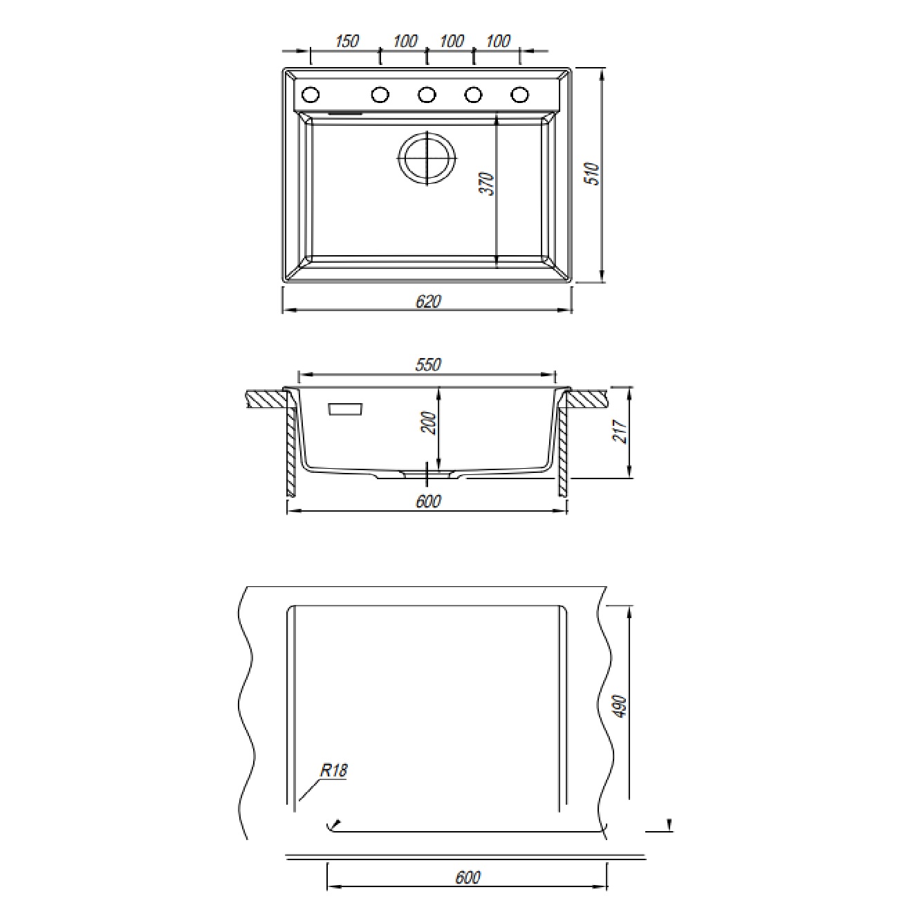 картинка Мойка для кухни Florentina ТОСКАНА 620 