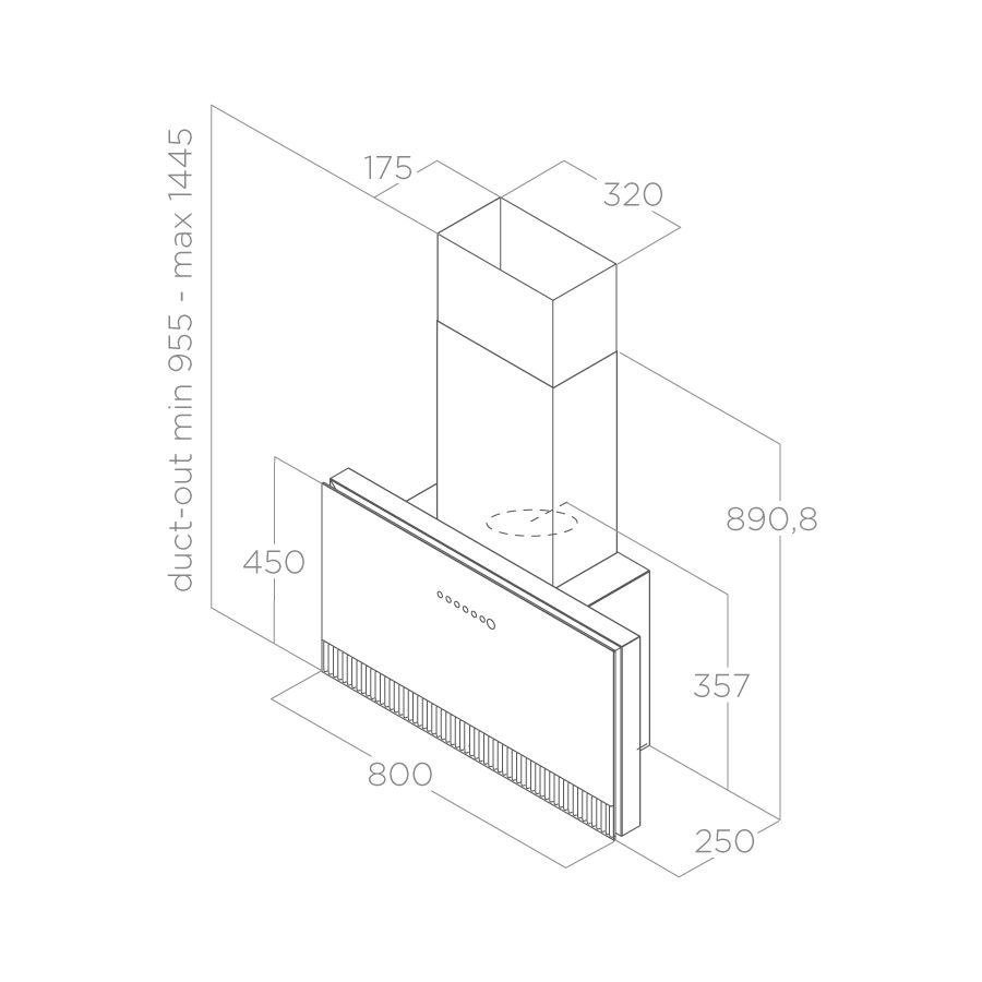 картинка Кухонная вытяжка Elica SUPER PLAT BL/F/80 