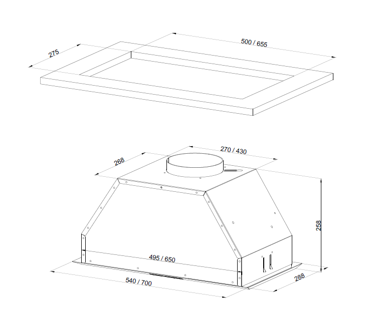 картинка Кухонная вытяжка Kuppersberg INTRO 70 X 