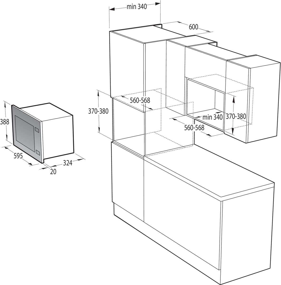 картинка Микроволновая печь Gorenje BM201AG1BG черный 