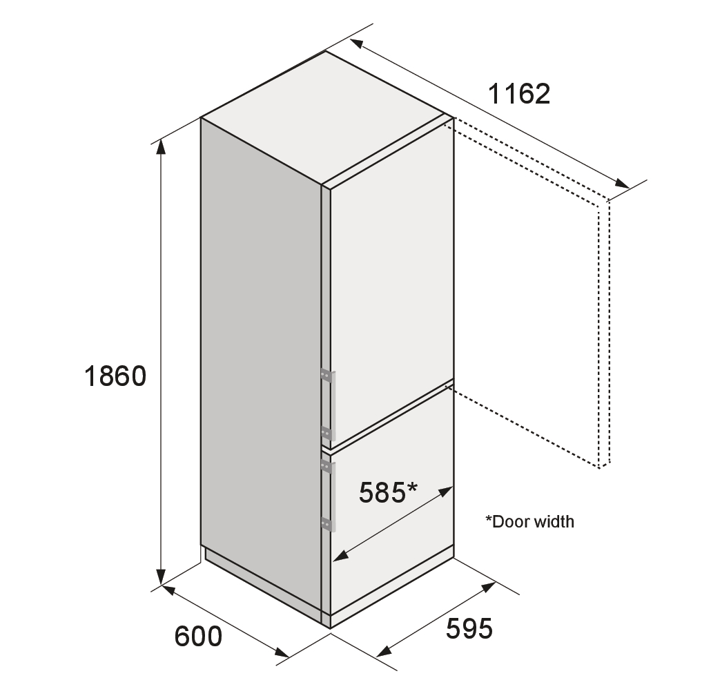 картинка Полувстраиваемый холодильник Asko RFC286KNBS1 