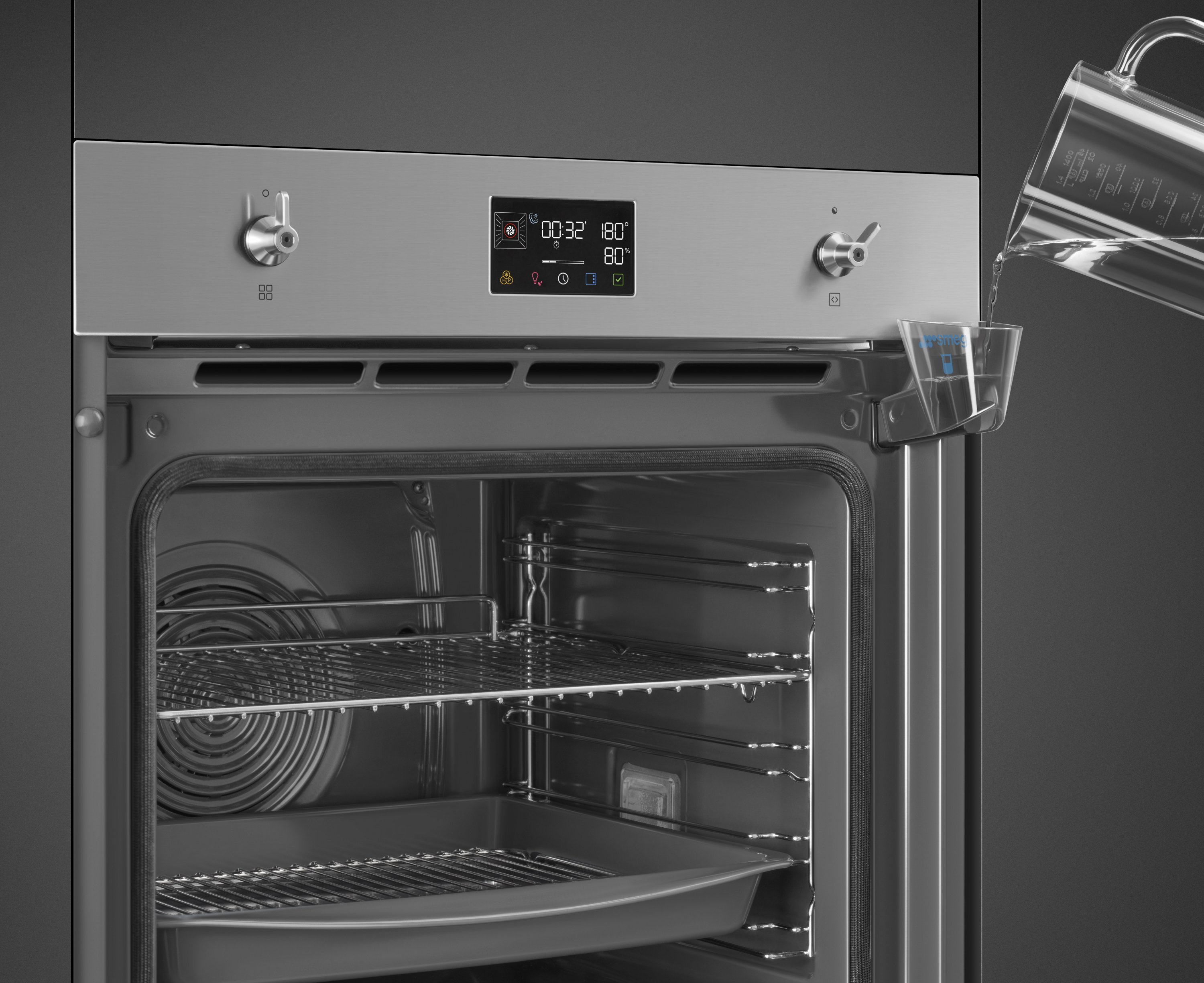 картинка Электрический духовой шкаф с функцией пара Smeg SOP6302S2PX  