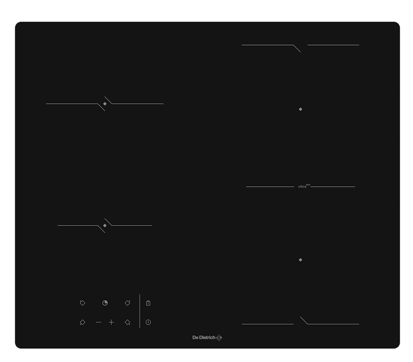 картинка Электрическая варочная панель De Dietrich DPV4605HB Black 