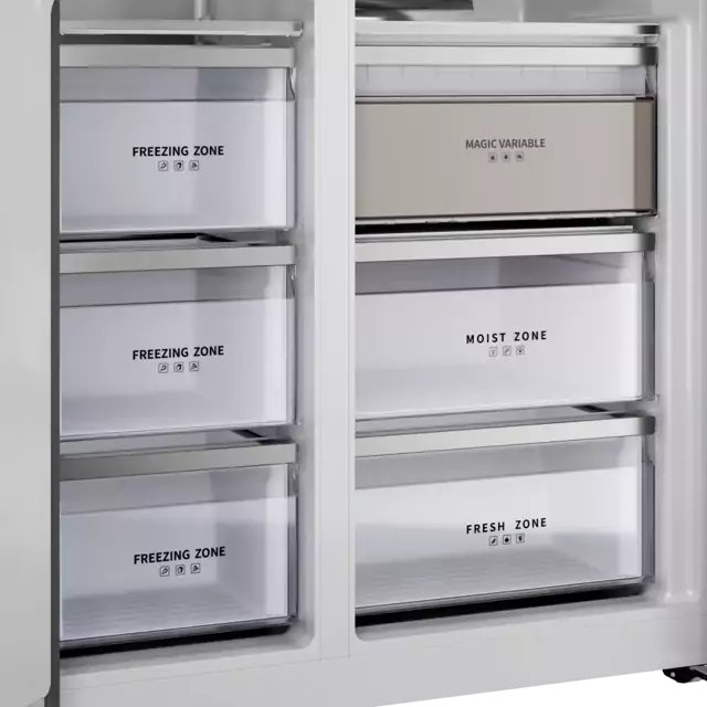 картинка Полувстраиваемый холодильник Kuppersberg RFSN 1990 SG серебро 