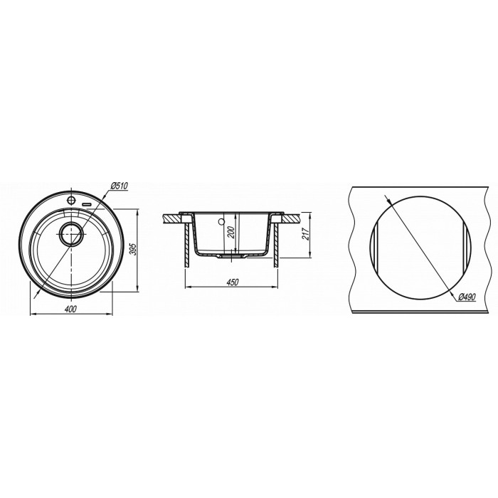 картинка Кухонная мойка Florentina Никосия-510 