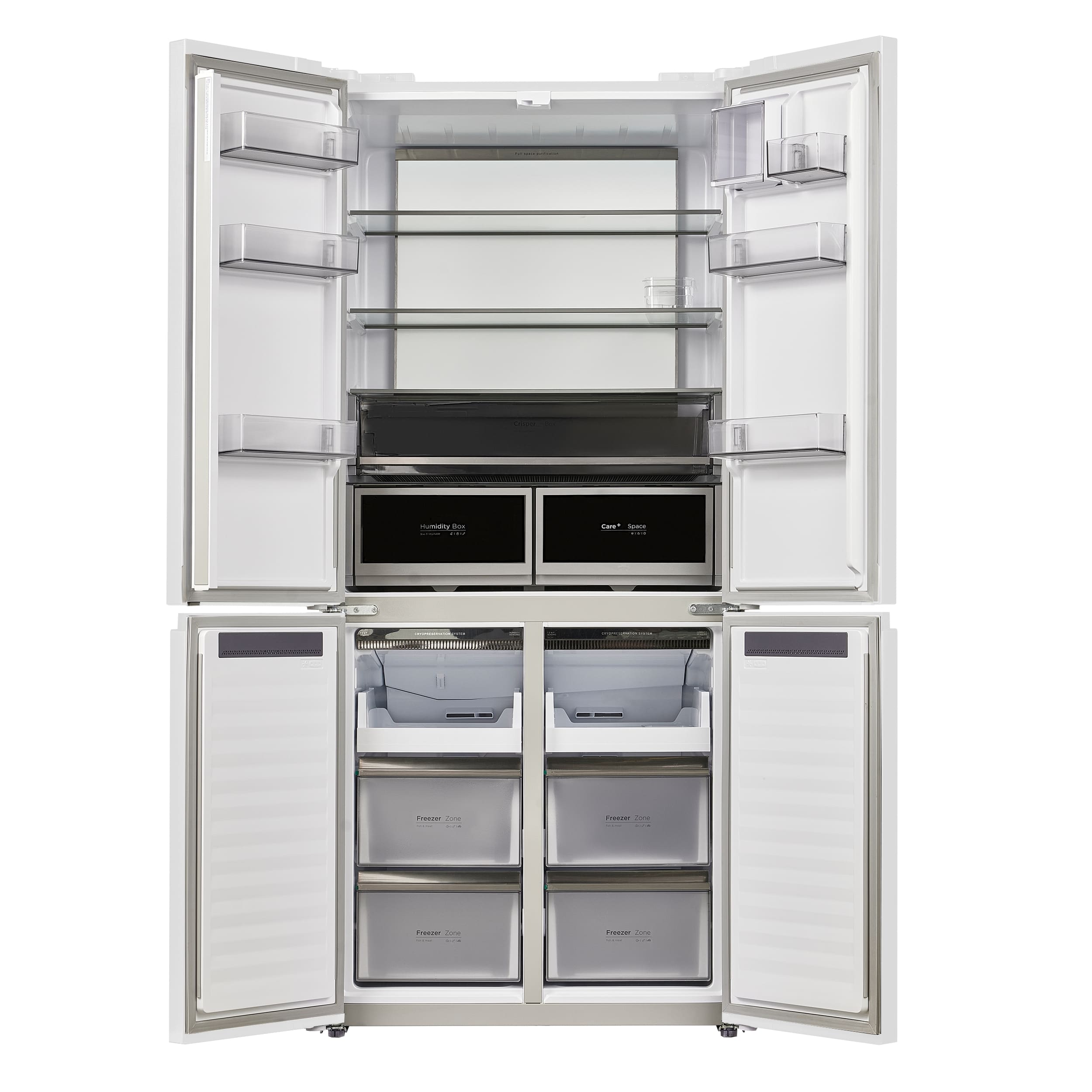 картинка Полувстраиваемый холодильник Maunfeld MFF190NFDPW белый 