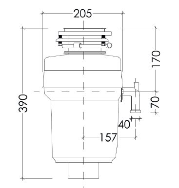 картинка Измельчитель пищевых отходов Kuppersberg WS 750 V 