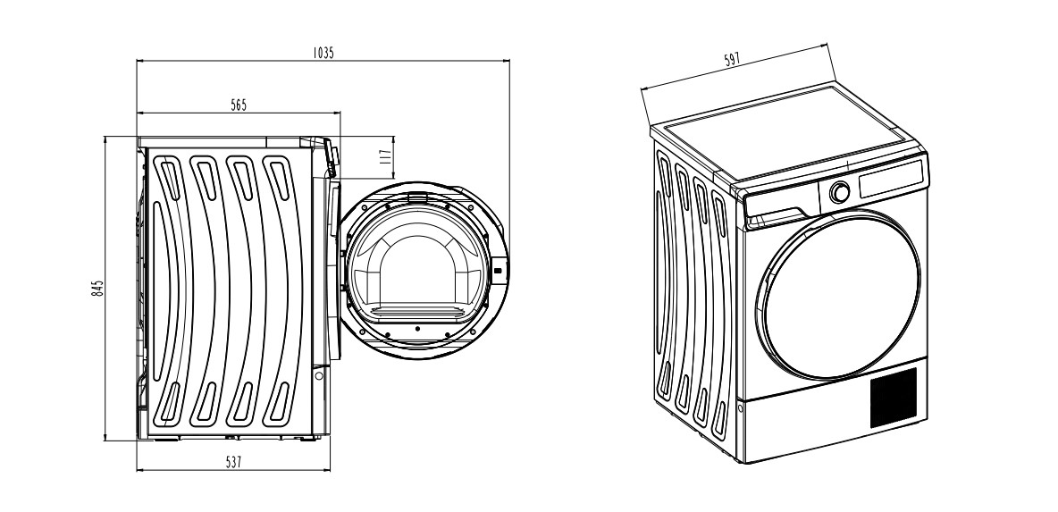 картинка Сушильная машина Delonghi DTD 8105 C FABIO 