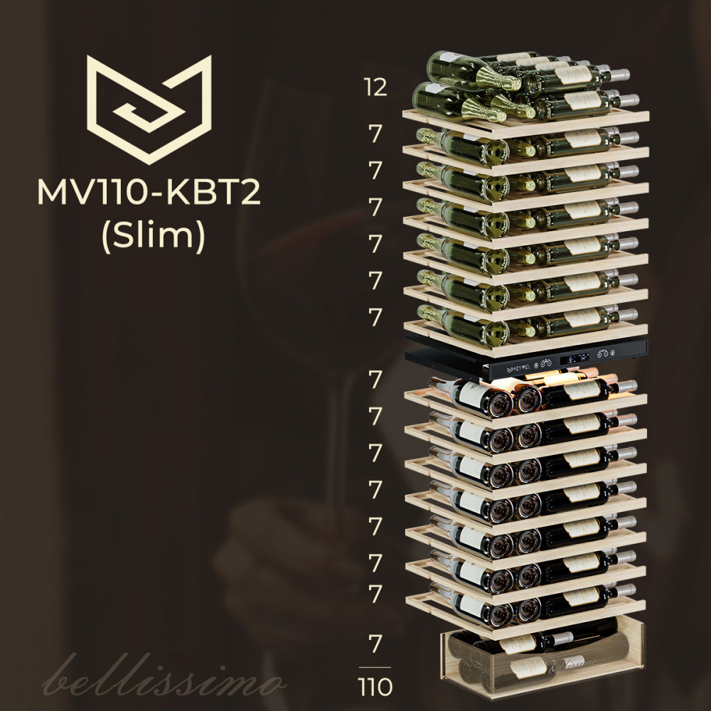 картинка Комбинированный винный шкаф Meyvel MV110-KBT2 (Slim) 