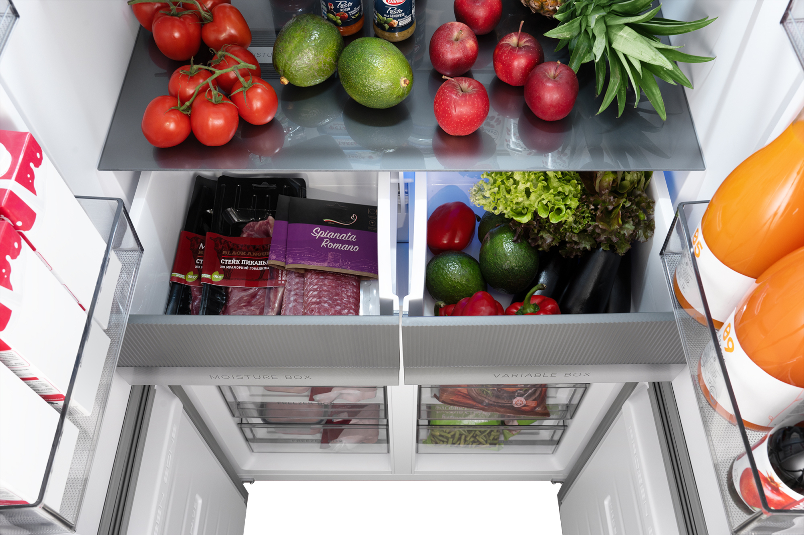 картинка Полувстраиваемый холодильник Weissgauff WCD 450 BEG NoFrost Inverter 