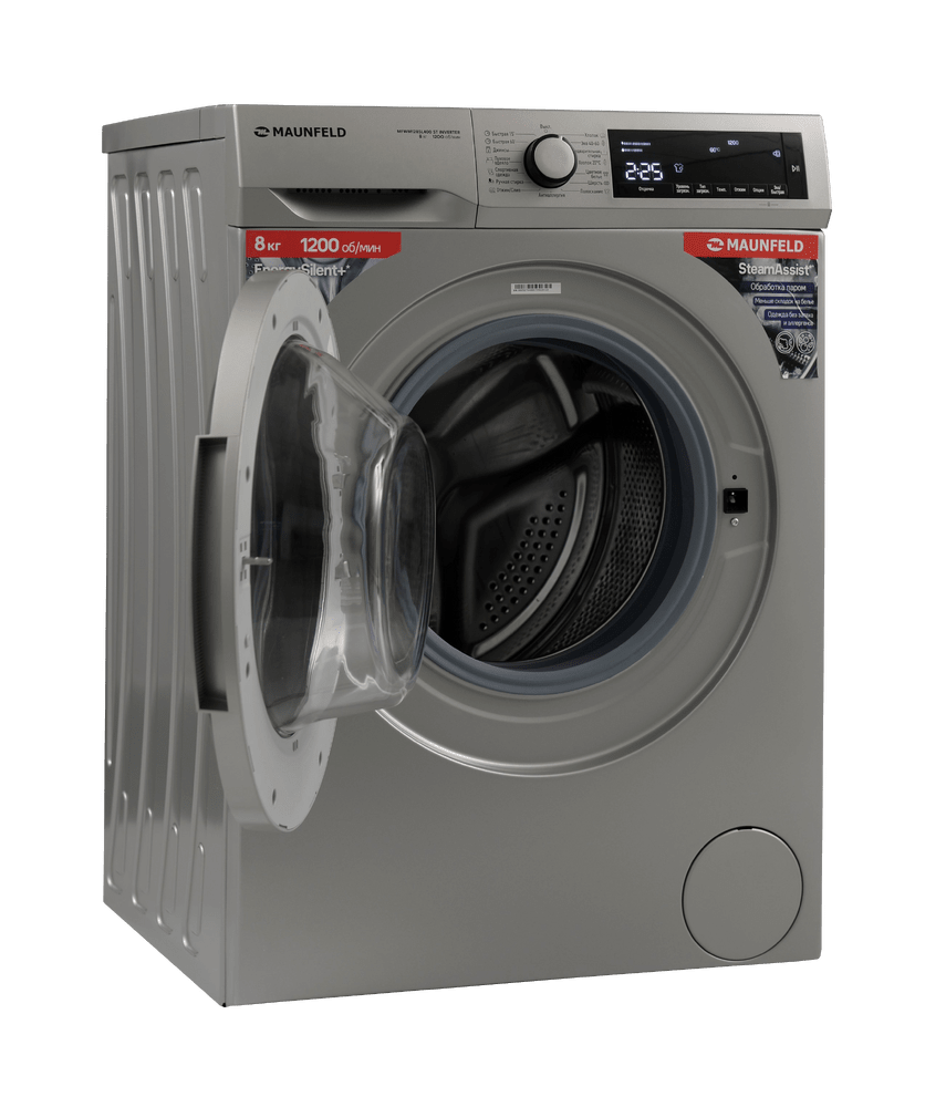картинка Стиральная машина с паром Maunfeld MFWM128SL400 ST INVERTER 