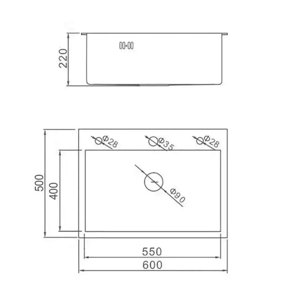 картинка Кухонная мойка Dikalan KN605005 DARK 