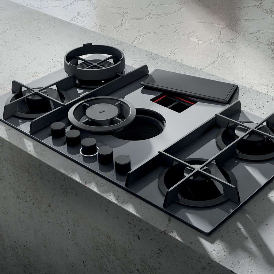 картинка Варочная панель с вытяжкой Elica NIKOLATESLA FLAME BL/F/88  картинка Варочная панель с вытяжкой Elica NIKOLATESLA FLAME BL/F/88