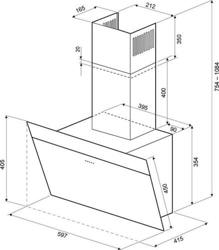 картинка Кухонная вытяжка Krona KRISTEN 600 WHITE/INOX S 