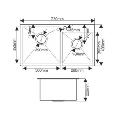 картинка Мойка для кухни Melana S7240HG PROFLINE золото 