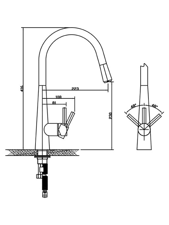 картинка Смеситель LONGRAN LOGIC LM2181, CHROME 