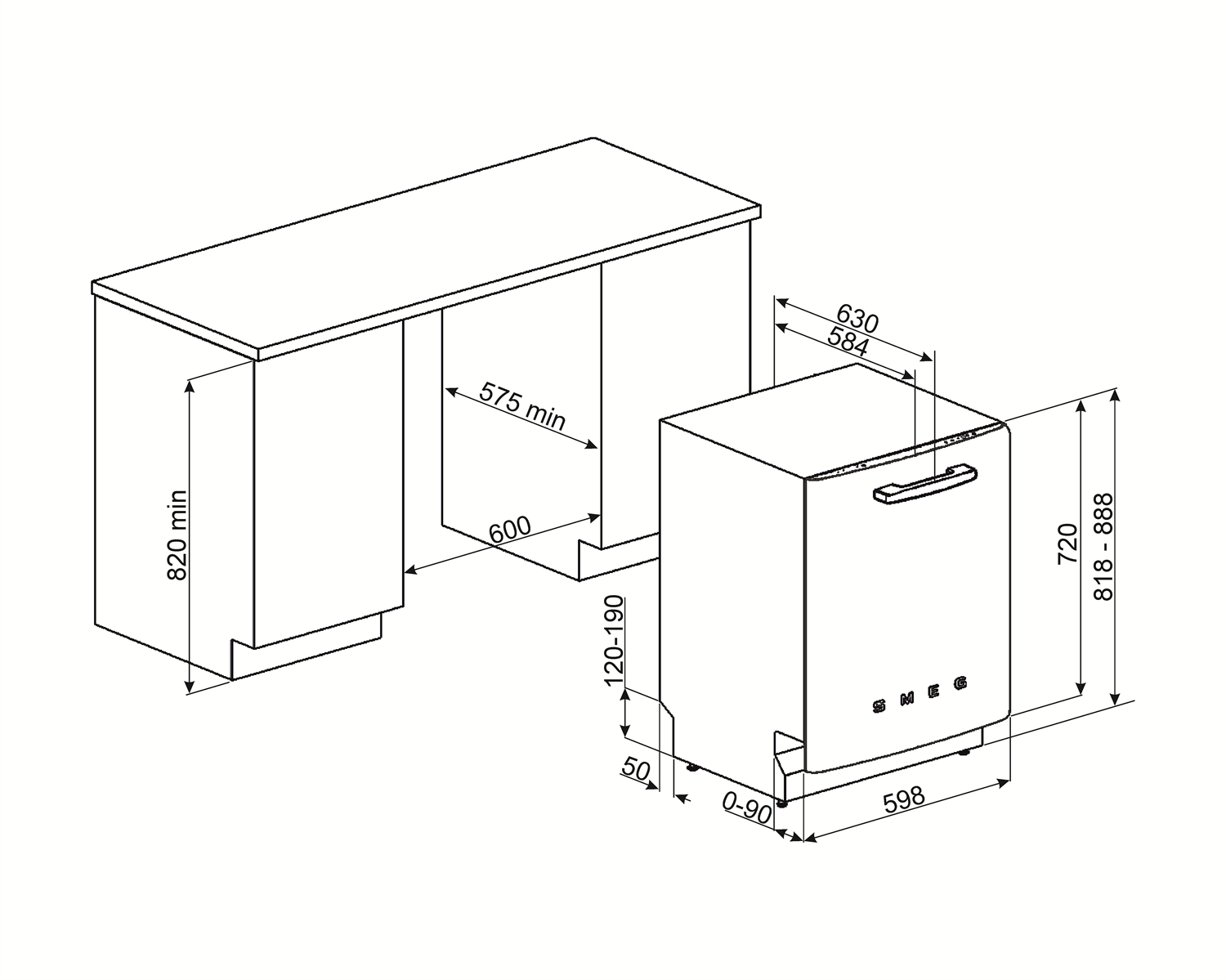 картинка Посудомоечная машина Smeg STFABCR3 