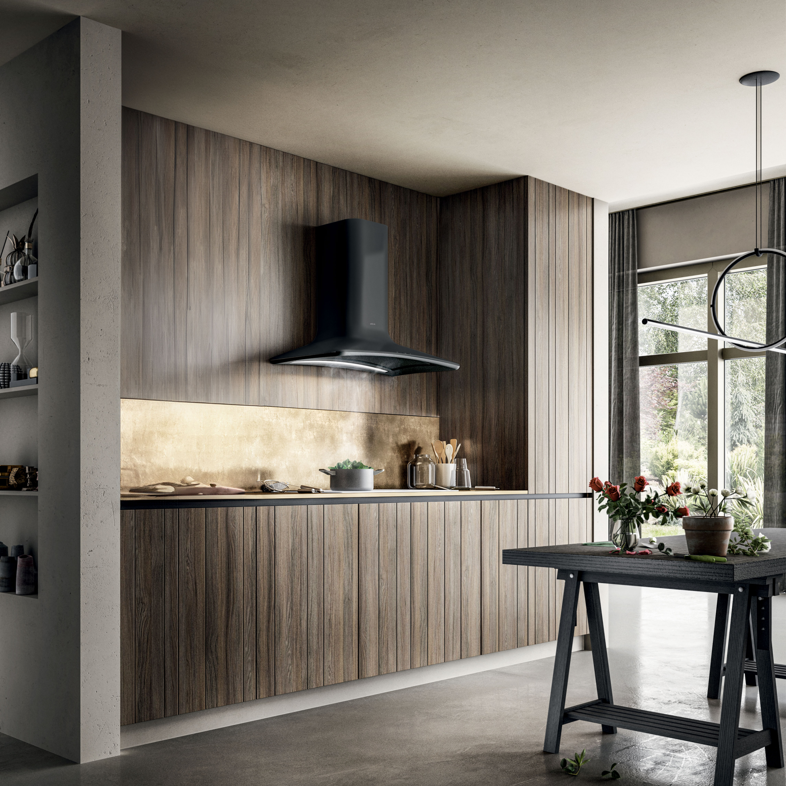 картинка Кухонная вытяжка Elica SWEET MOON BLACK/A/85 + CAM 