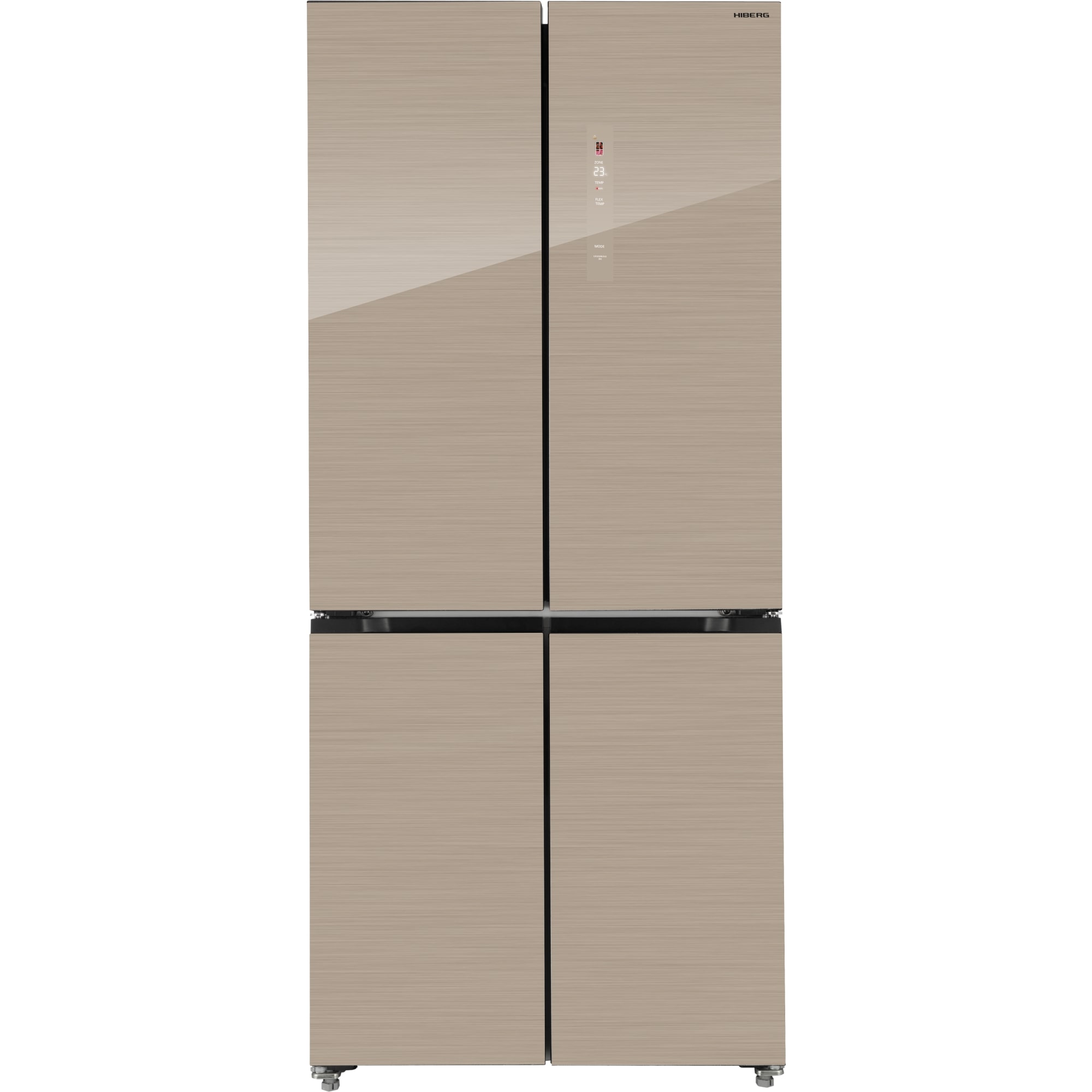 картинка Отдельностоящий холодильник Hiberg RFQ-600DX NFGY INVERTER бежевое стекло 