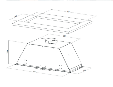 картинка Кухонная вытяжка Vard VFG661K чёрный 
