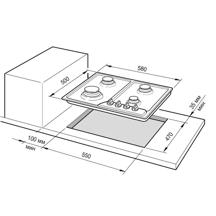 картинка Варочная панель Delonghi IF 46.1 ASV GUD 