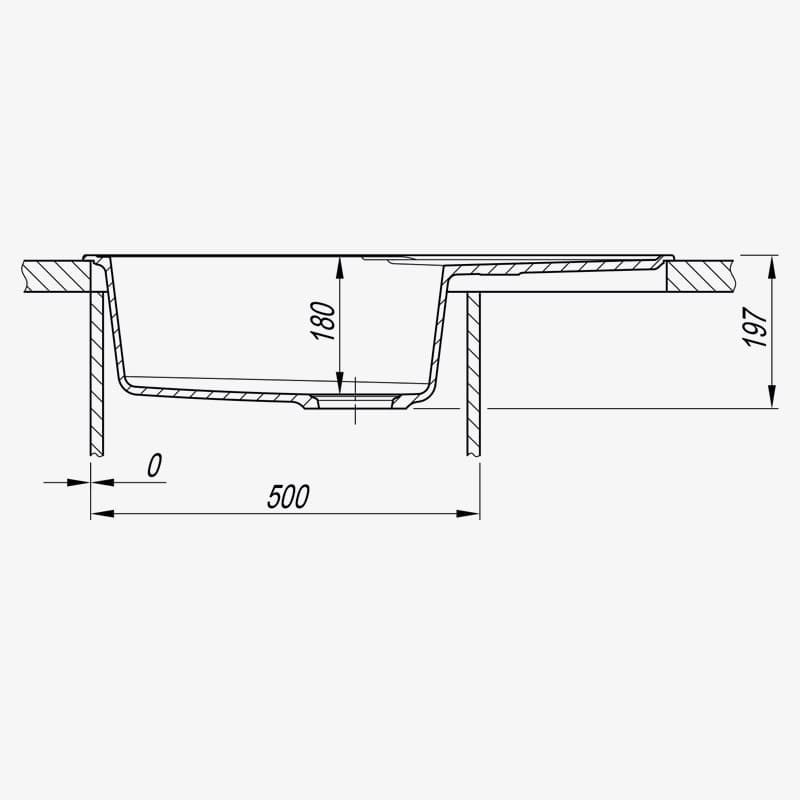 картинка Мойка для кухни Dr. Gans Лиана 760 