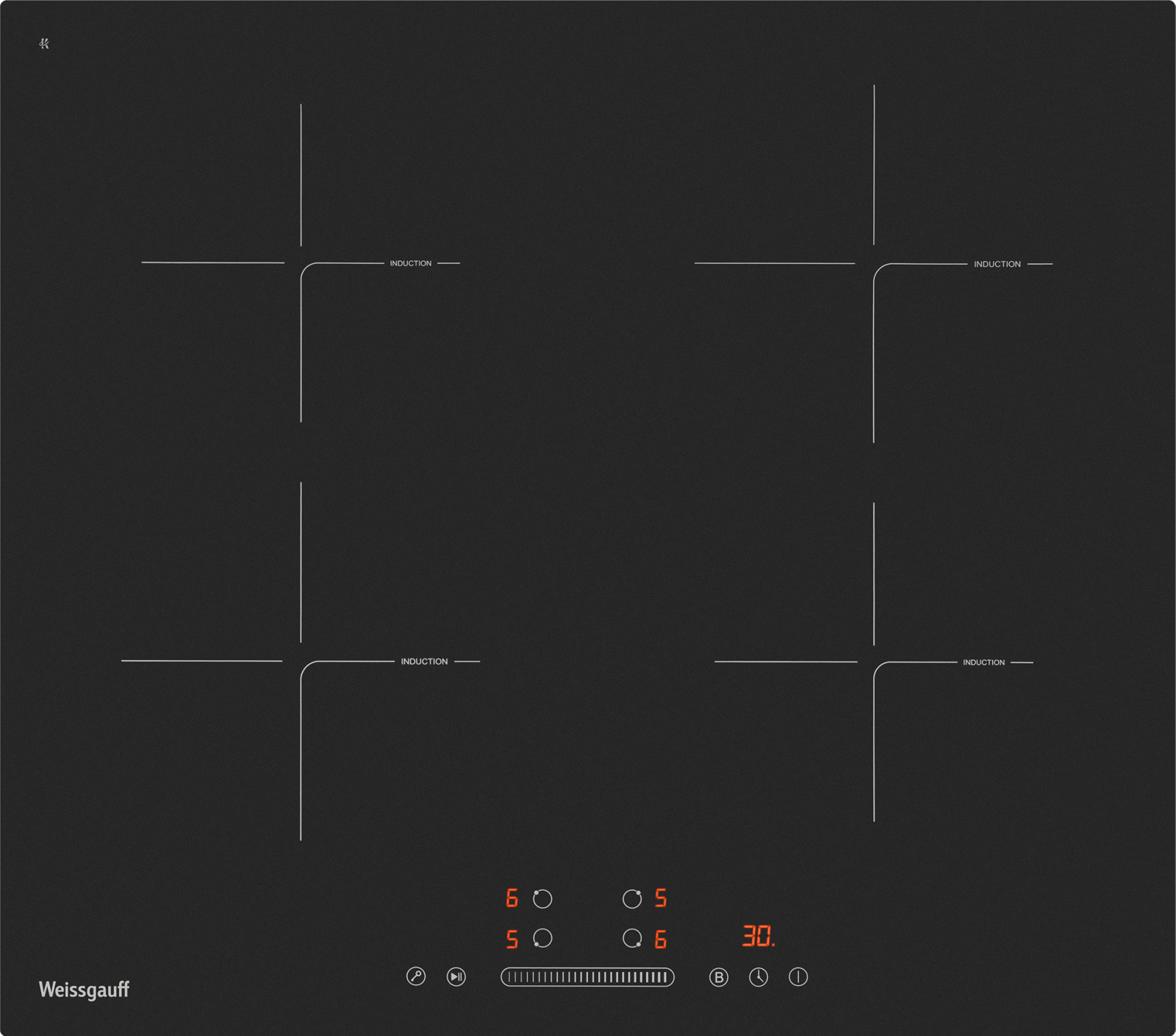 картинка Индукционная варочная панель Weissgauff HI 632 BA Matt 