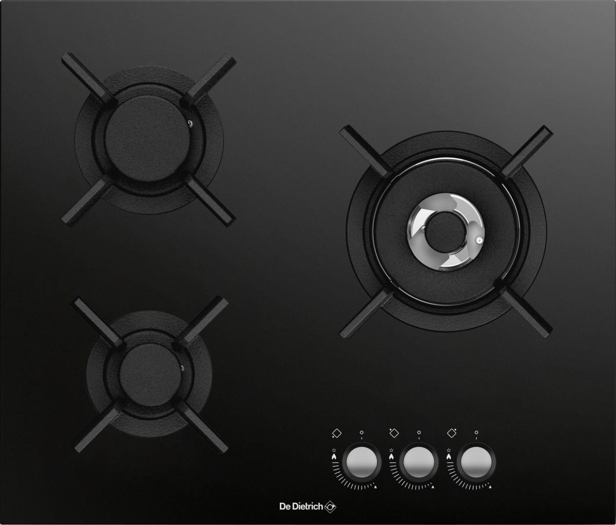 картинка Газ на стекле варочная панель De Dietrich DPG3501B BLACK 