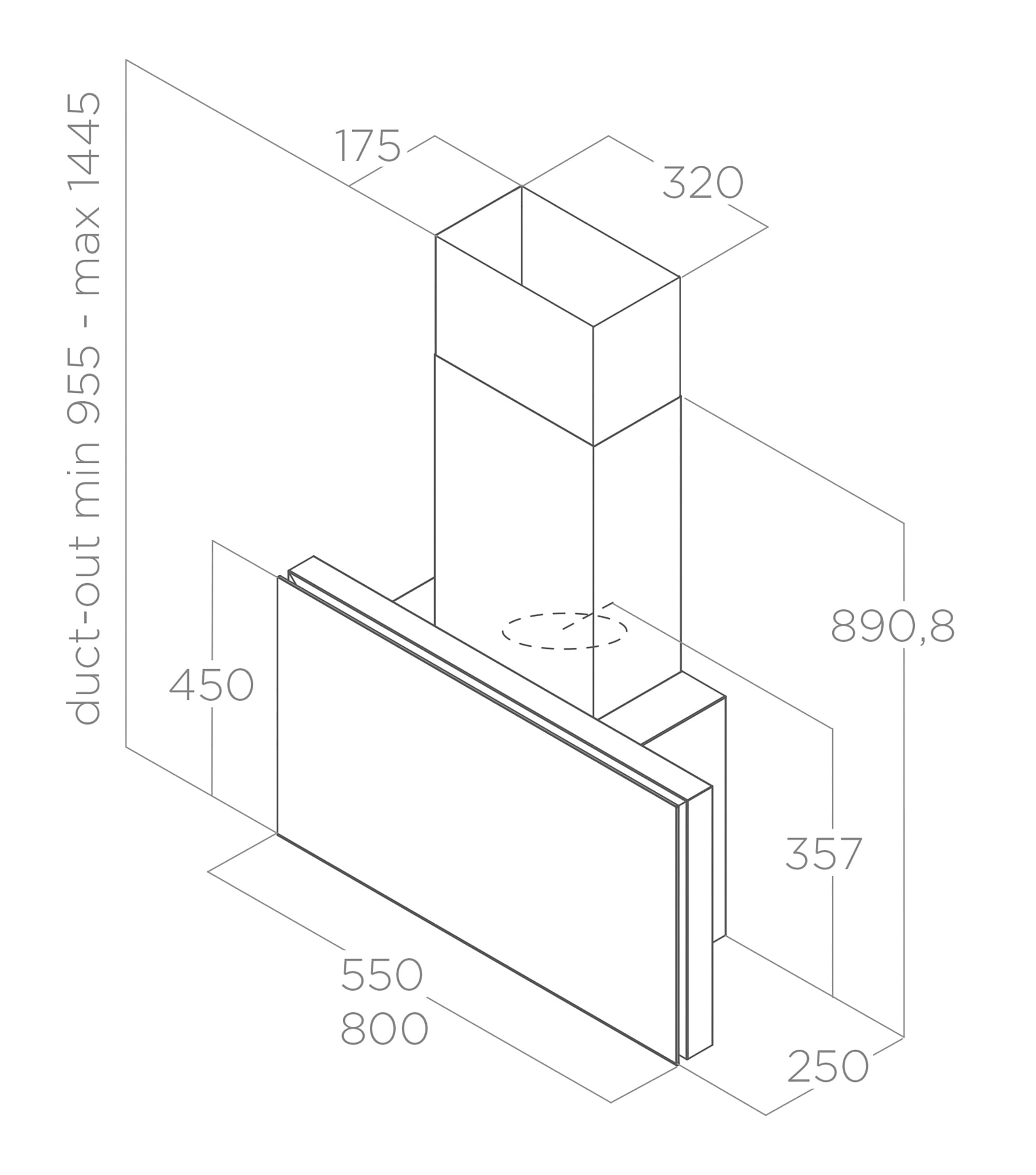 картинка Кухонная вытяжка Elica PLAT BL/F/55 