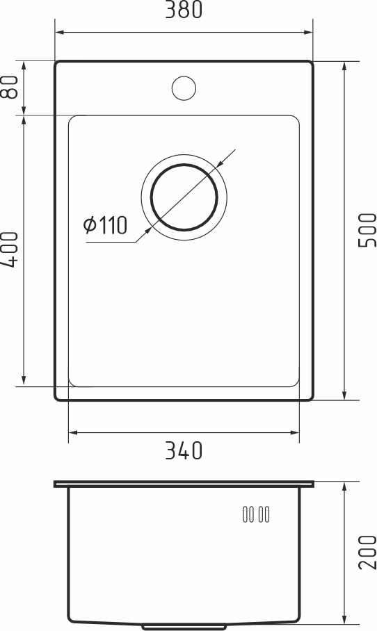 картинка Мойка для кухни Rivelato Rinox 3850 PVD black 