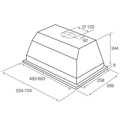 картинка Кухонная вытяжка Jetair CA EXTRA 720 MM INX-09 