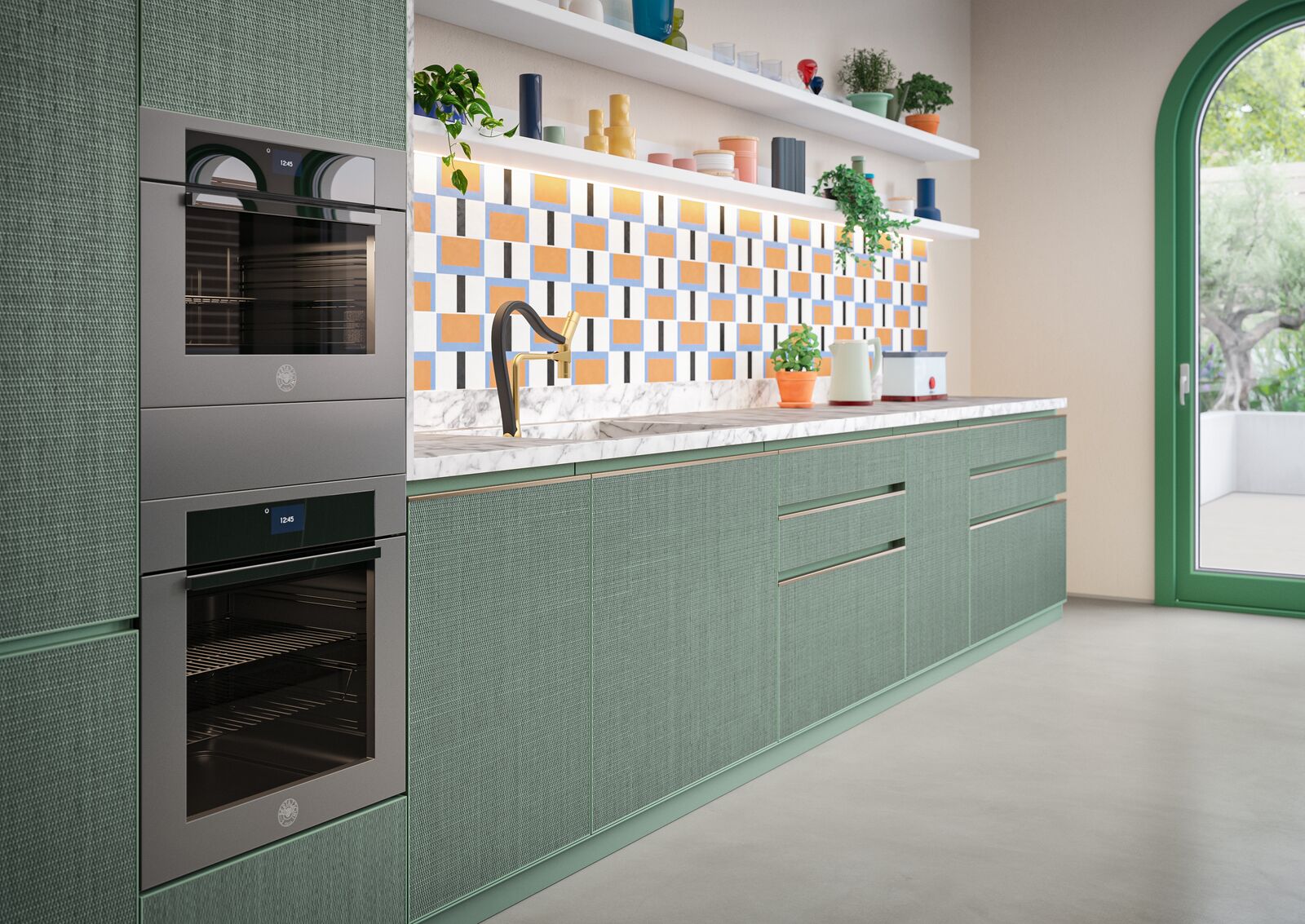 картинка Электрический духовой шкаф Bertazzoni F6011MODELN карбонио 