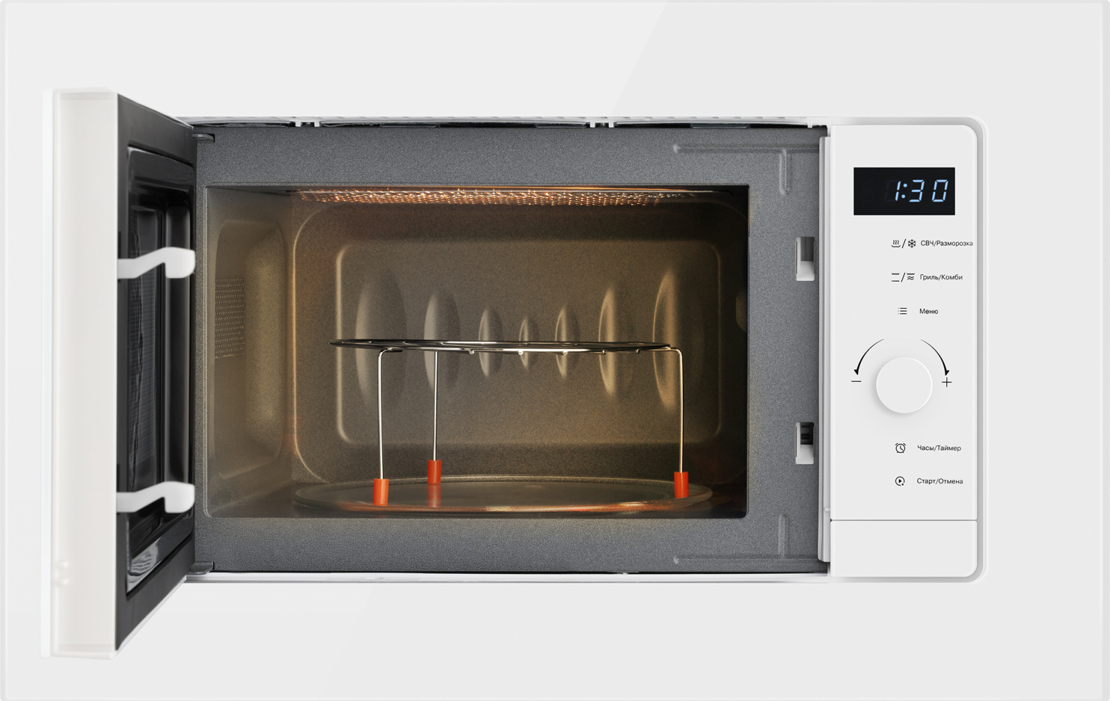 картинка Микроволновая печь встраиваемая Weissgauff HMT-220 WG Grill 