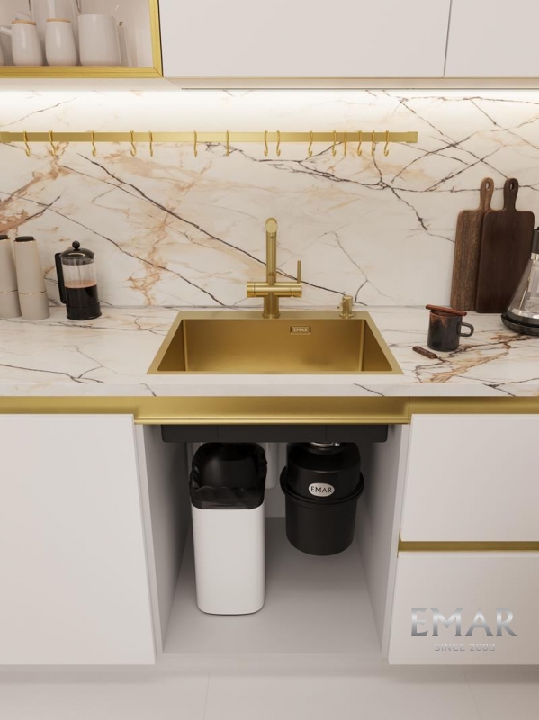 картинка Кухонная мойка Emar EMB-560(TOP) PVD Golden 